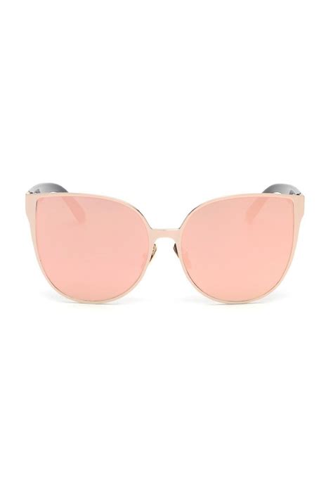 rose gold mirrored sunglasses cat eye